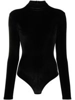 Atu Body Couture body en velours à col montant - Noir