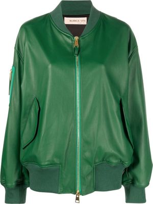 Blanca Vita veste bomber à fermeture zippée - Vert