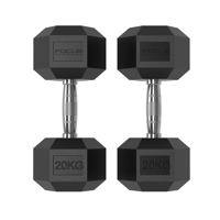 Hexa Dumbbells - Focus Fitness - 2 x 20 kg