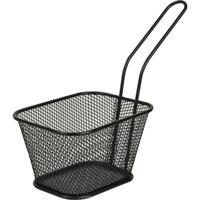 Gusta frietmandje 10.5x8.5x13.8 cm zwart/aluminium