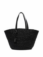 Saint Laurent sac cabas en paille tressée - Noir - thumbnail