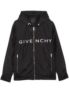 Givenchy Kids imperméable à logo brodé - Noir