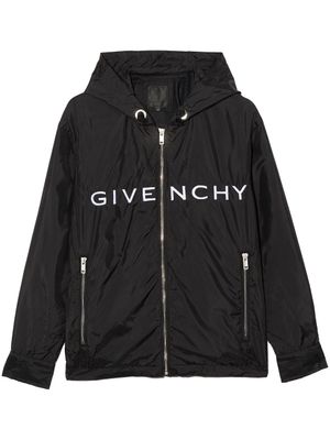 Givenchy Kids imperméable à logo brodé - Noir