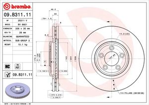 Remschijf BREMBO, Remschijftype: Binnen geventileerd, u.a. für Jaguar, Daimler