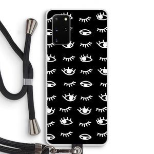 Eye pattern #3: Samsung Galaxy S20 Plus Transparant Hoesje met koord