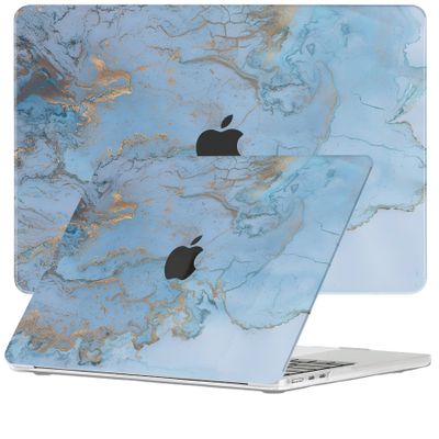 Lunso MacBook Air 15 inch (2023-2025) cover hoes - case - Marble Ariel