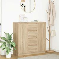 Dressoir met lades 100,5x35x98,5 cm spaanplaat sonoma