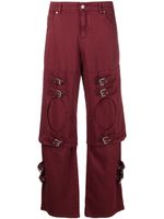 Blumarine jean ample à détail de boucle - Rouge