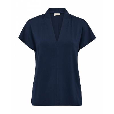 FreeQuent - Blauw | Dames | Top | Blauw | L | regular | Kamst mode
