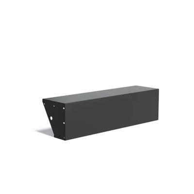 Keerwand + zitrand aluminium 150 x 40 cm recht