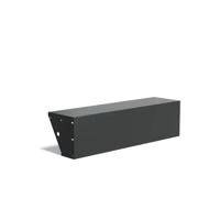 Keerwand + zitrand aluminium 150 x 40 cm recht