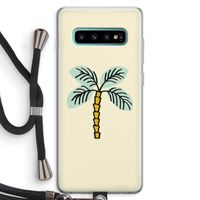 Palmboom: Samsung Galaxy S10 Plus Transparant Hoesje met koord