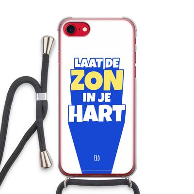 Laat de zon in je hart: iPhone SE 2020 Transparant Hoesje met koord