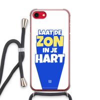 Laat de zon in je hart: iPhone SE 2020 Transparant Hoesje met koord