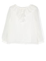 Patachou blouse en chiffon à volants - Blanc