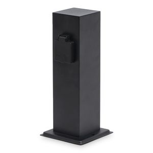 HOFTRONIC™ Delta S - Buitenstopcontact paal - 30cm - 2 stopcontacten - IP44 voor buiten - Tuinstopcontact - Zwart