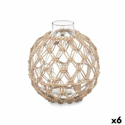 Decoratief sierding Transparant Natuurlijk 18 x 20 cm (6 Stuks)