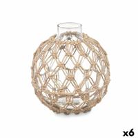 Decoratief sierding Transparant Natuurlijk 18 x 20 cm (6 Stuks)