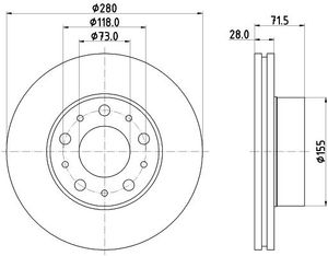 Remschijf 8DD355125421