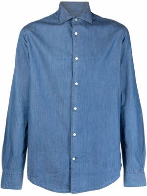 Deperlu chemise en jean à boutonnière - Bleu
