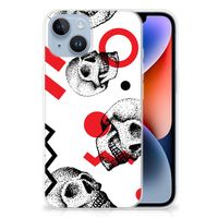 Silicone Back Case Apple iPhone 14 Skull Red