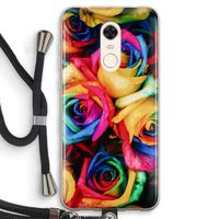 Neon bloemen: Xiaomi Redmi 5 Transparant Hoesje met koord