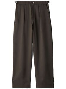 Burberry pantalon en coton à coupe droite - Marron