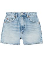 RE/DONE short en jean à taille mi-haute - Bleu