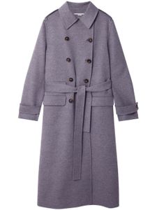 Stella McCartney trench en laine à boutonnière croisée - Gris