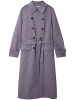 Stella McCartney double-breasted wool trench coat - Gris