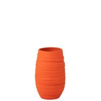 J-Line bloempot Fiesta - keramiek - oranje - large - 40 cm hoog