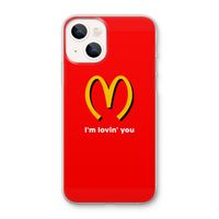 I'm lovin' you: iPhone 13 mini Transparant Hoesje
