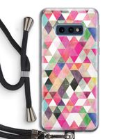 Gekleurde driehoekjes: Samsung Galaxy S10e Transparant Hoesje met koord