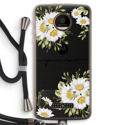 Daisies: Motorola Moto Z Force Transparant Hoesje met koord