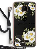 Daisies: Motorola Moto Z Force Transparant Hoesje met koord