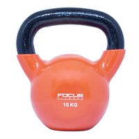 Kettlebell - Focus Fitness Vinyl - 10 kg - Oranje