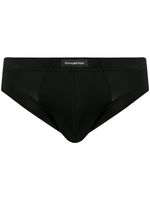 Zegna slip à patch logo - Noir