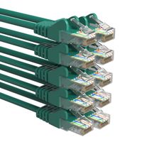 Cat 5e - U/UTP - Netwerkkabel - Patchkabel - Internetkabel - 1 Gbps - 7.5 meter - Groen - Allteq - thumbnail