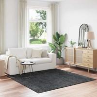 Antislip Shaggy Tapijt Donkergrijs 200 x 200 cm PP