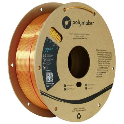 Polymaker PA03030 Dual Silk Filament PLA zijdeglans Meerkleurig, Zijdeglans 1.75 mm 1000 g Sunset, Goud, Rood PolyLite™ 1 stuk(s)