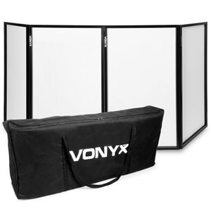 Vonyx DB2 inklapbaar DJ booth scherm met tas - 280 x 120cm totaal -
