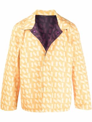 Sunnei veste bomber réversible à motif monogrammé - Jaune