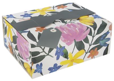 HEMA Cadeaudoos Met Deksel Vouwbaar 22.5x17.5x8.5 Bloemen HEMA Cadeaudoos Met Deksel Vouwbaar 22.5x17.5x8.5 Bloemen