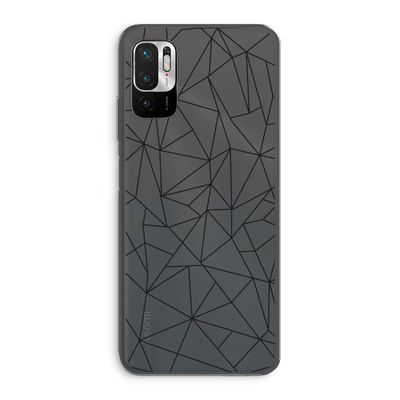 Geometrische lijnen zwart: Xiaomi Redmi Note 10 5G Transparant Hoesje