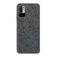 Geometrische lijnen zwart: Xiaomi Redmi Note 10 5G Transparant Hoesje