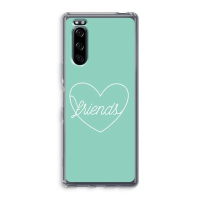 Friends heart pastel: Sony Xperia 5 Transparant Hoesje