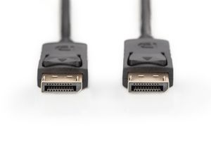 Digitus AK-340100-150-S DisplayPort-kabel DisplayPort Aansluitkabel DisplayPort-stekker, DisplayPort-stekker 15.00 m Zwart Rond, Afgeschermd (drievoudig)