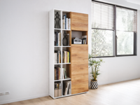 Kast LISBONNE 2 deuren wit/navarra eik