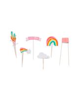 HEMA Taartdecoratie Prikkers Regenboog - 10stuks