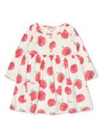 the bonnie mob robe en coton à imprimé graphique - Blanc